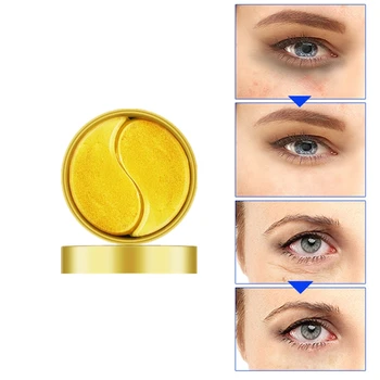 

24K Gold Collagen Hyaluronic Acid Eye Serum Anti-Wrinkle Remover Dark Circles Eye Mask Against Puffiness Anti Aging Snail Cream