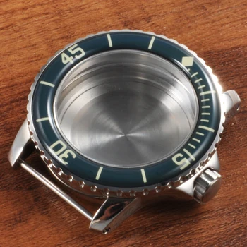 

Watch Parts , 45MM Watch aseptic case Green Circle 316L SS fit ETA2836 Miyota 821A/8215 Mechanical watch movement fit men