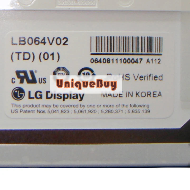 LG.Philips LCD 6.4 인치 LB064V02-TD01 LCD 스크린 디스플레이 패널