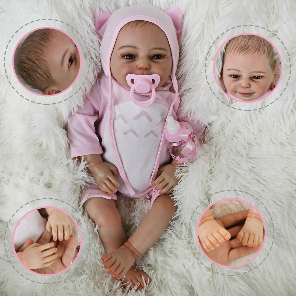 Reborn Baby Dolls Реалистичная богатая живопись 20 дюймов куклы живые Новорожденные