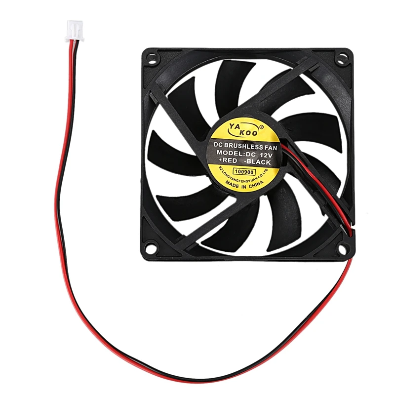 DC 12V 0.18A 2 Pin Connector PC Computer Case Cooling Fan 80x80mm | Бытовая техника