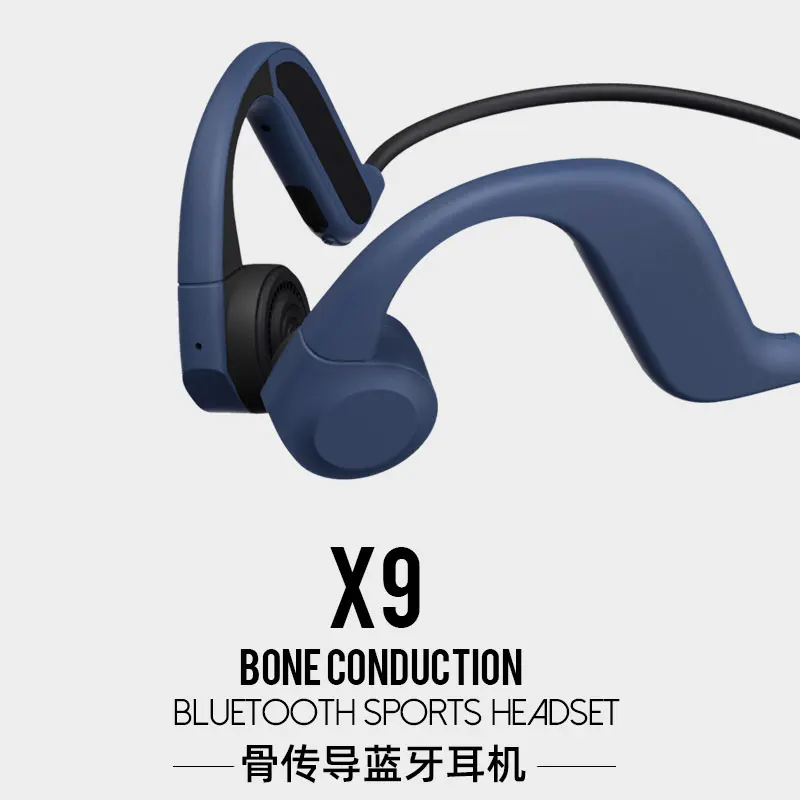 

Original X9 headphones Bluetooth 5.0 Bone Conduction Headsets Wireless Sports earphones Handsfree Headsets Built-in 8GB Memory