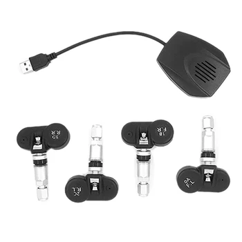 

TPMS for Android CAR DVD Car Tire Pressure Monitoring System USB Tire Sensors Alarm Monitoring System 4Pcs/Kit