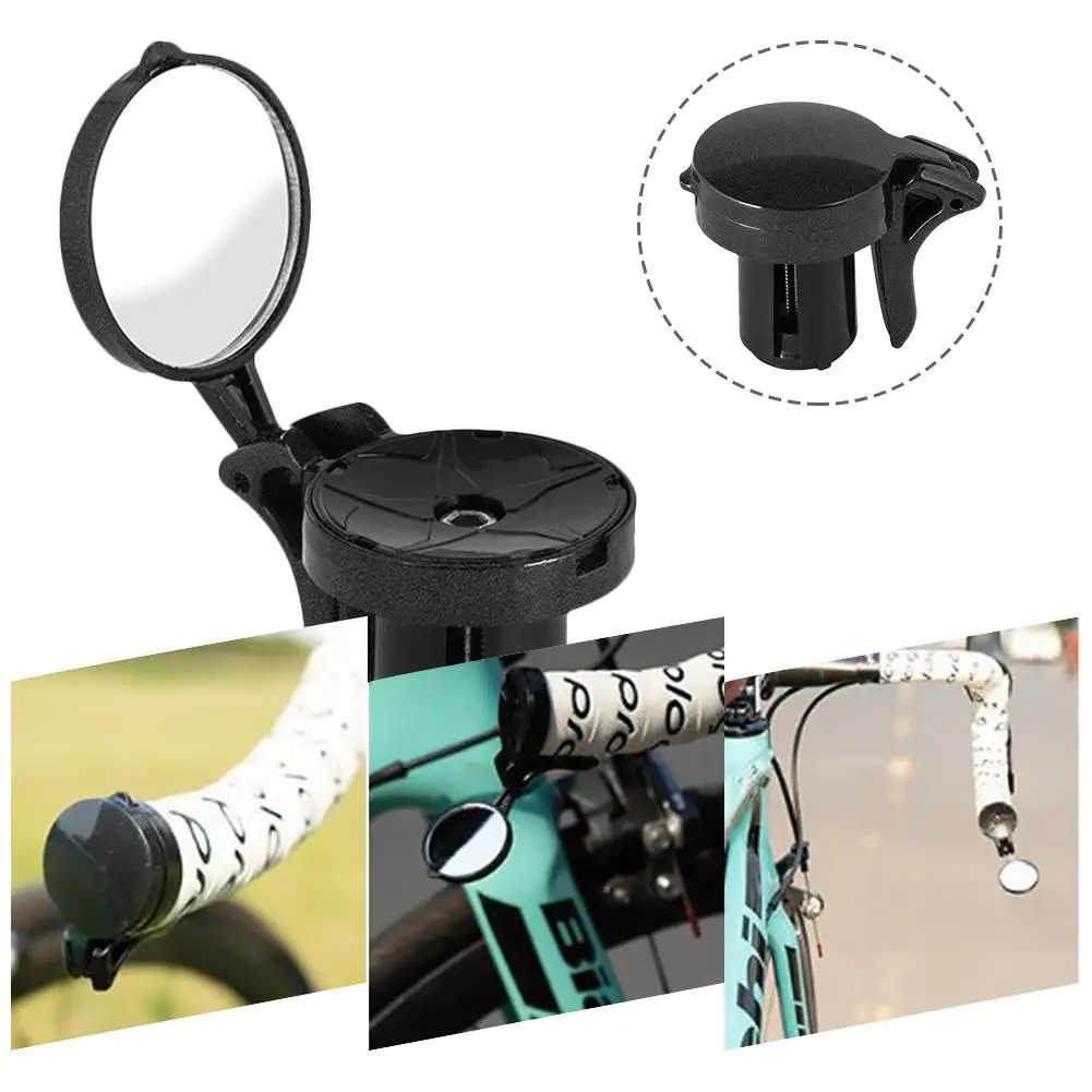 

1pcs Mini Adjustable Bike Rearview Mirror Safe Rearview Reflective Mirror For Cycling Bicycle Handlebar 360 Degrees Rotate