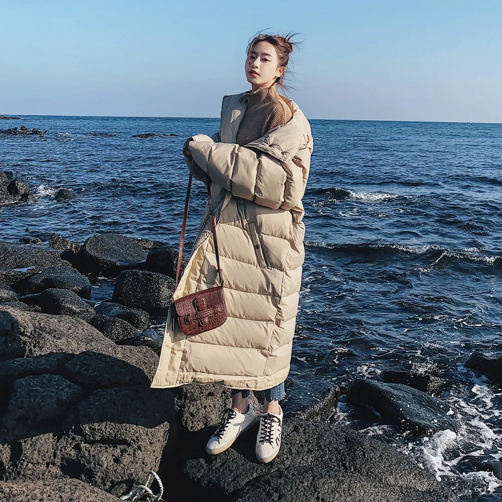 

Photo Shoot Oversize Bread Cotton Coat Women's 2019 Winter New Style Hipster Vintage Laziness-Style Hooded Cotton Overcoat