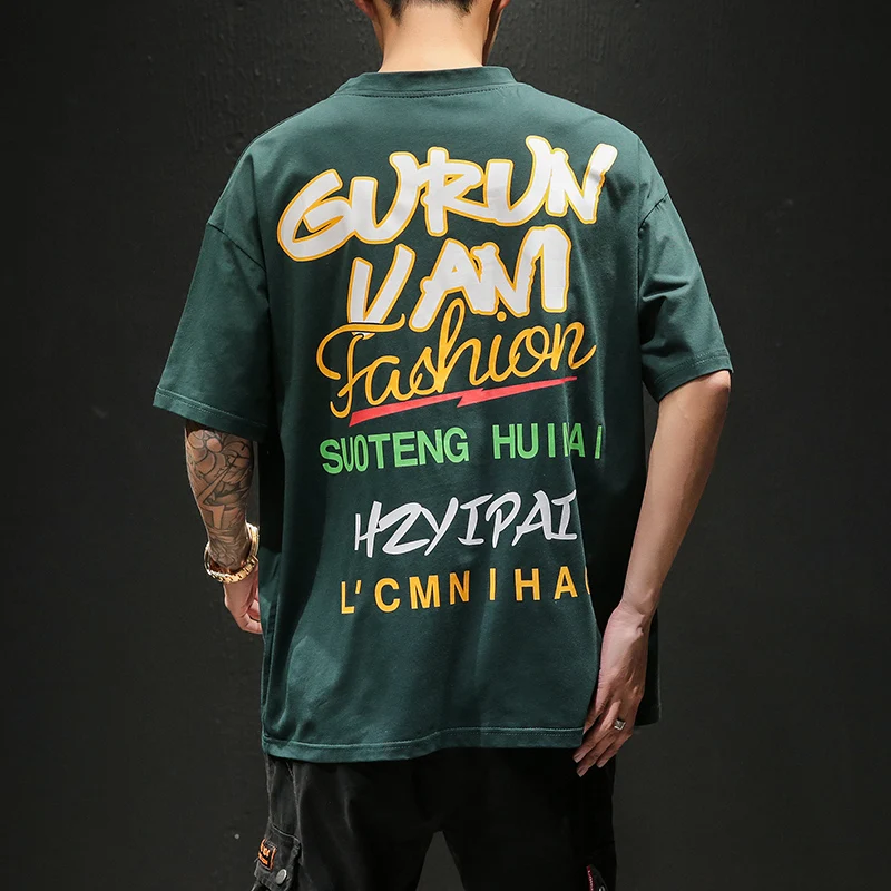 Nice Summer T-Shirts Men Letter Printed Short Sleeve TShirt Men Tee Shirt Men Vogue Fashion Round Neck T Shirt Men