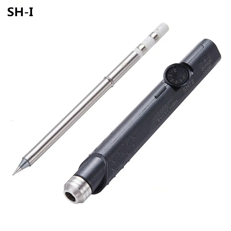 With I Tip SH72 65 Вт 12-24V 220-400 ℃ Регулируемый цифровая паяльная станция DC5525 SH-K SH-KU SH-D24 SH-BC2 SH-C4 SH-I Советы Набор инструментов - Цвет: With I Tip