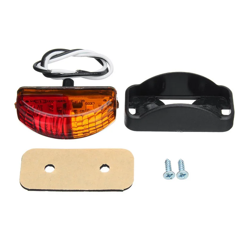 4PCS LED Lights 12 v Truck 4pcs 2 LED Red Amber Side Marker Lights Lamp Trailer Truck Lorry Caravan