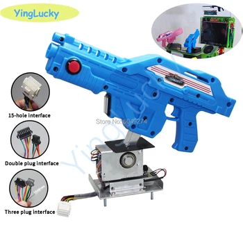 Macchina arcade 12v pistola Aliens War Shooting Game Simulatore video con valvola elettromagnetica con conteggio digitale USB Vibrazione conn
