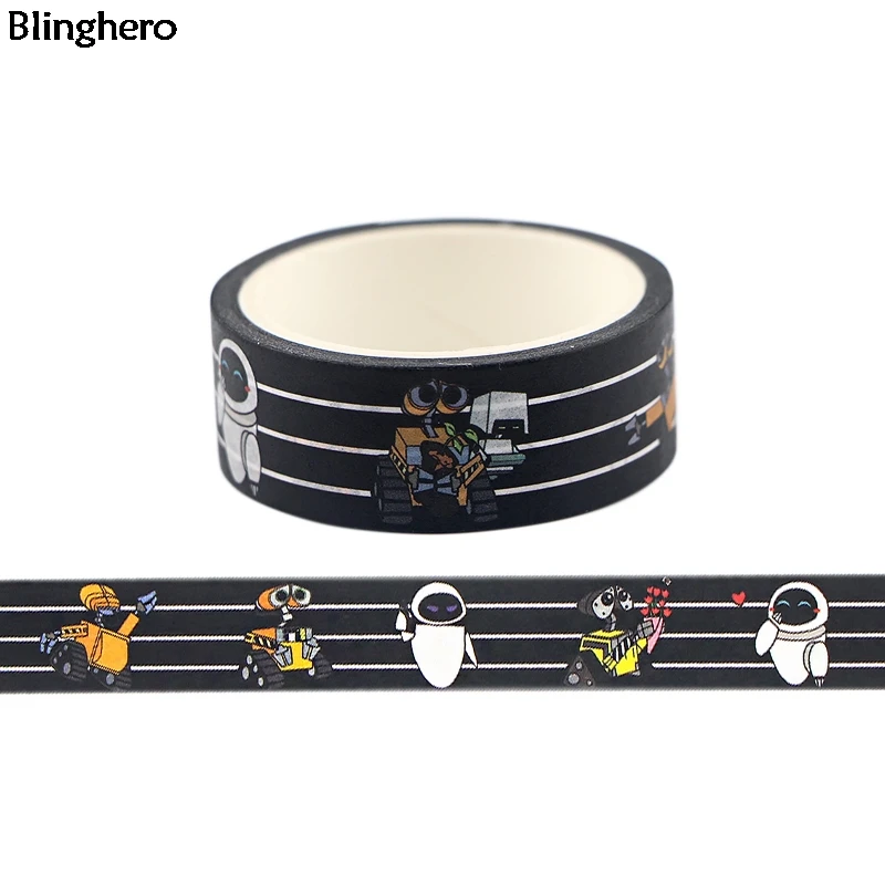 

Blinghero Robot Tape 15mmX5m Cool Space Washi Tape Stationery Masking Tape Stylish Adhesive Tapes Label Tape Gifts BH0474