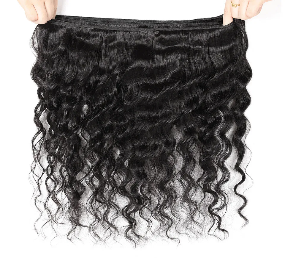 Pacotes de Onda Solta com Fecho Pacotes com Fechamento Humano com Frontal Allove Profunda Cabelo Peruano Remy 100% Pacotes Não 12 High Quality Apliques e perucas