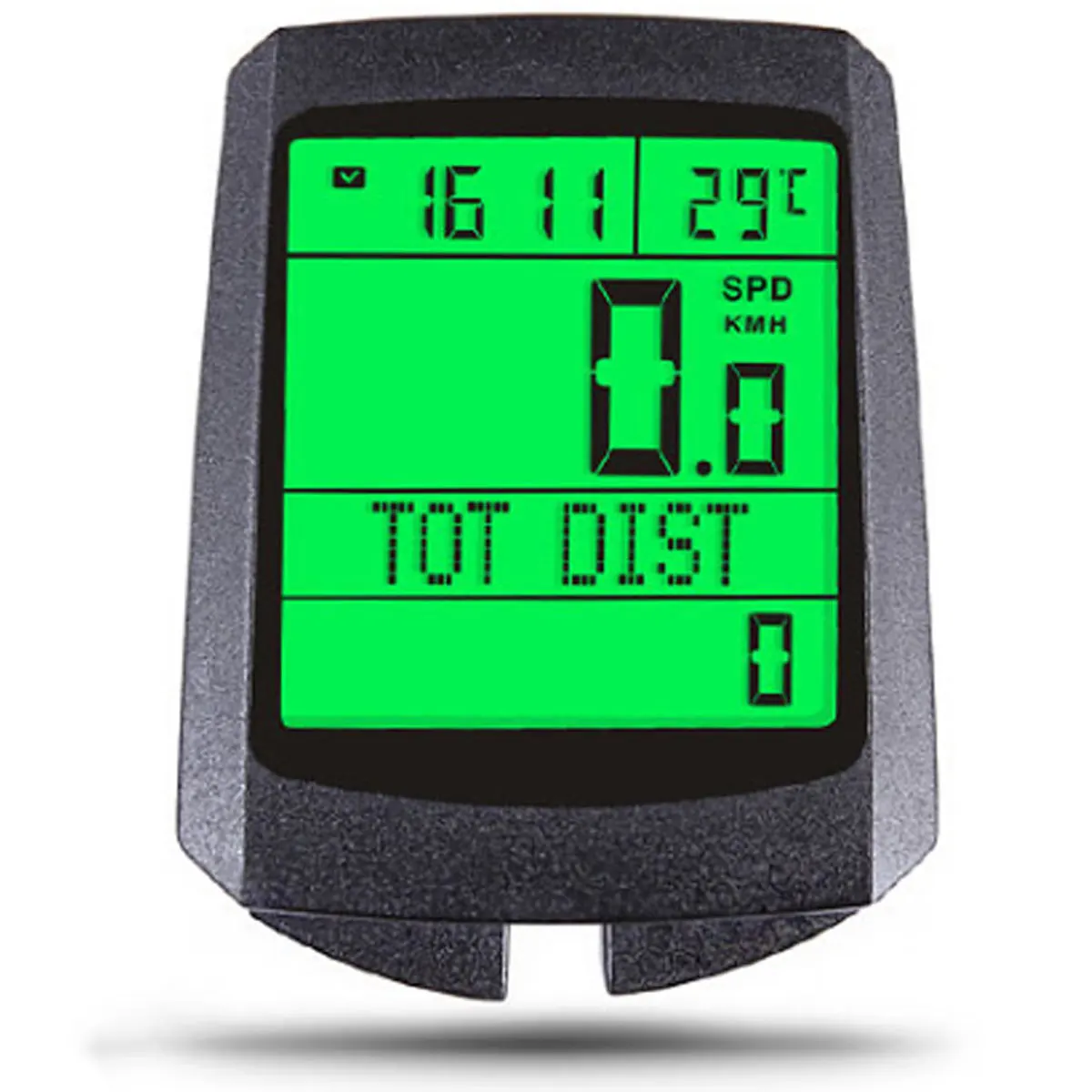Green Light Luminous Bike Wireless Computer Rainproof Multifunction Riding Bicycle Odometer Cycling Speedometer Stopwatch Backlight - Color: Green Light