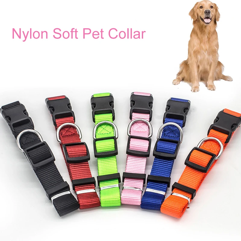 Small Cat Dog Collar Pet Freely Adjustable Nylon Collar Soft Comfortable Durable For Large Medium Dogs And Puppy Teddy Supplies hunting dog collars	