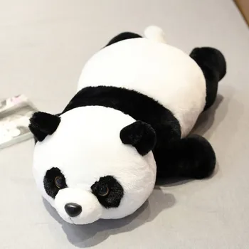 Oso Panda de felpa de peluche, muñeco suave, calentador de manos, peludos de peluche para niños, Panda encantador, abuelas, almohada gigante JJ60MR