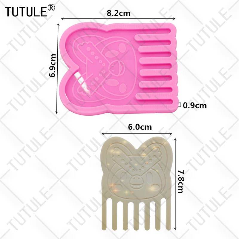 Jewelry Making & Beading Cute Rabbit head comb Epoxy Silicone Cat Comb ...