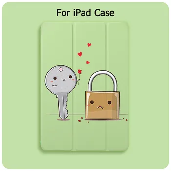 

10.2-in iPad 2019 Flip Case Couple Key For iPad Mini 5 4 3 2 Tablet Case Cover Auto Sleep Wake For iPad Air 2 iPad Protective