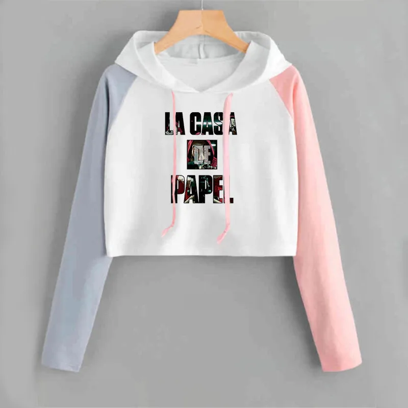 ZYZTOP женские толстовки La Casa De Papel Модные Цветные повседневные осенние Harajuku пуловеры с капюшоном и длинным рукавом Женская толстовка