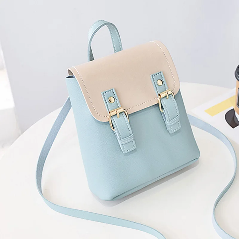 

Womans Color Collision Small Backpack Cambridges Retro Style Student Daily Bag LXX9