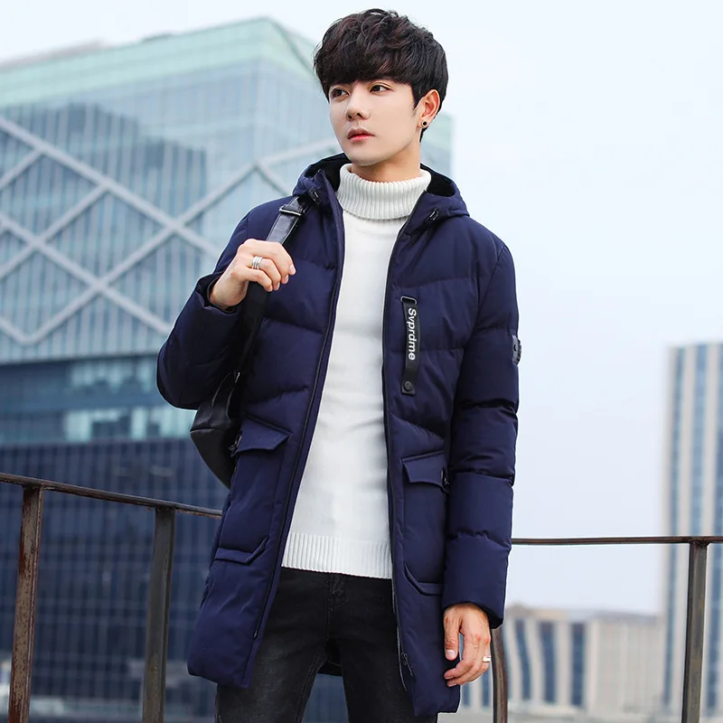 

Long Fund Cotton-padded Clothes Male Even Hat Leisure Time Man Even Hat Loose Coat Winter Clothes Self-cultivation Cotton Male
