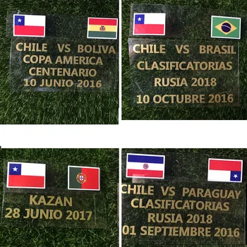 

2016 2017 2018 Chile Match Details Chile Vs Porugal Brasil Paraguay Bolivia Heat Transfer Iron On Soccer Badge