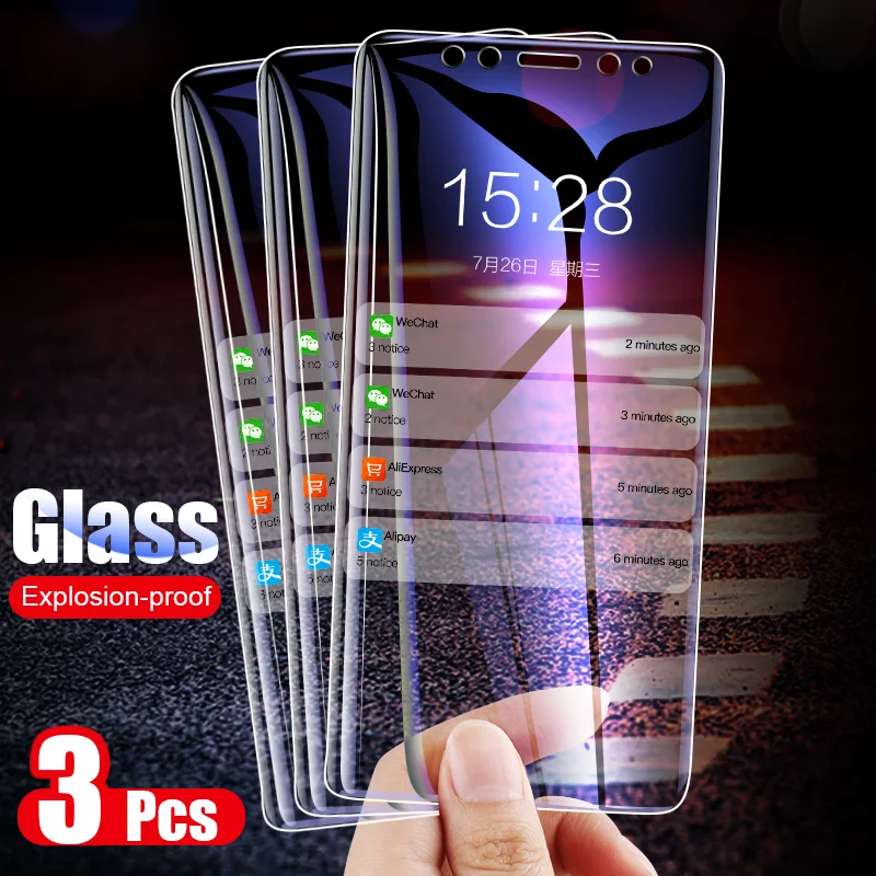 3PCS Tempered Glass For Xiaomi mi 8 9 SE 8 lite Mix 2 3 max 3 cc9e Screen Protector For Xiaomi mi A2 A3 lite Mi 9 9 se CC9E