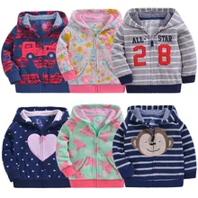 Herenice/Детская флисовая толстовка на молнии для маленьких мальчиков и девочек; сезон осень-весна-зима; толстовка с капюшоном; одежда