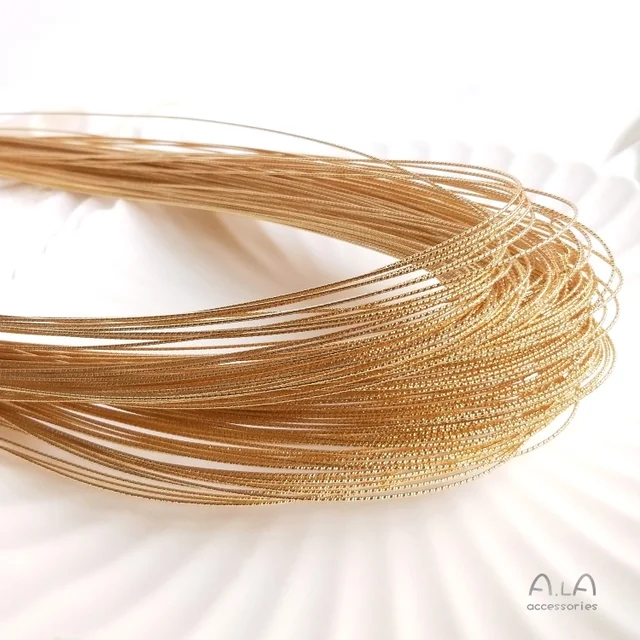1 Meter/set 14K Gold Batch Flower Hard Wire Twist Thread Shape Copper Wire DIY Winding Bracelet Earring Accessories Material
