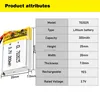 3.7V 300mAh Li-ion Battery 702025 Lithium Polymer Rechargeable Battery for MP3 MP4 bluetooth headset LED light toy lighter ► Photo 2/6