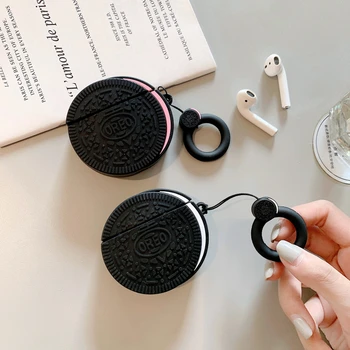 

Q UNCLE Hot Biscuits Wireless Earphone Case For Apple AirPods Silicone Charging Headphones Cases For Airpods 2 Protective Cover