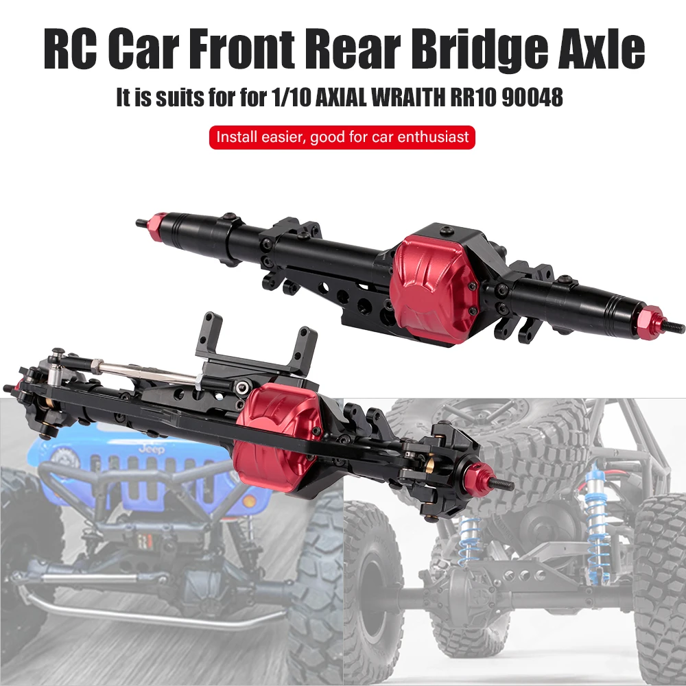 

RC Car Front Rear Bridge Axle Metal for 1/10 AXIAL WRAITH RR10 90048 DIY Parts Accessories
