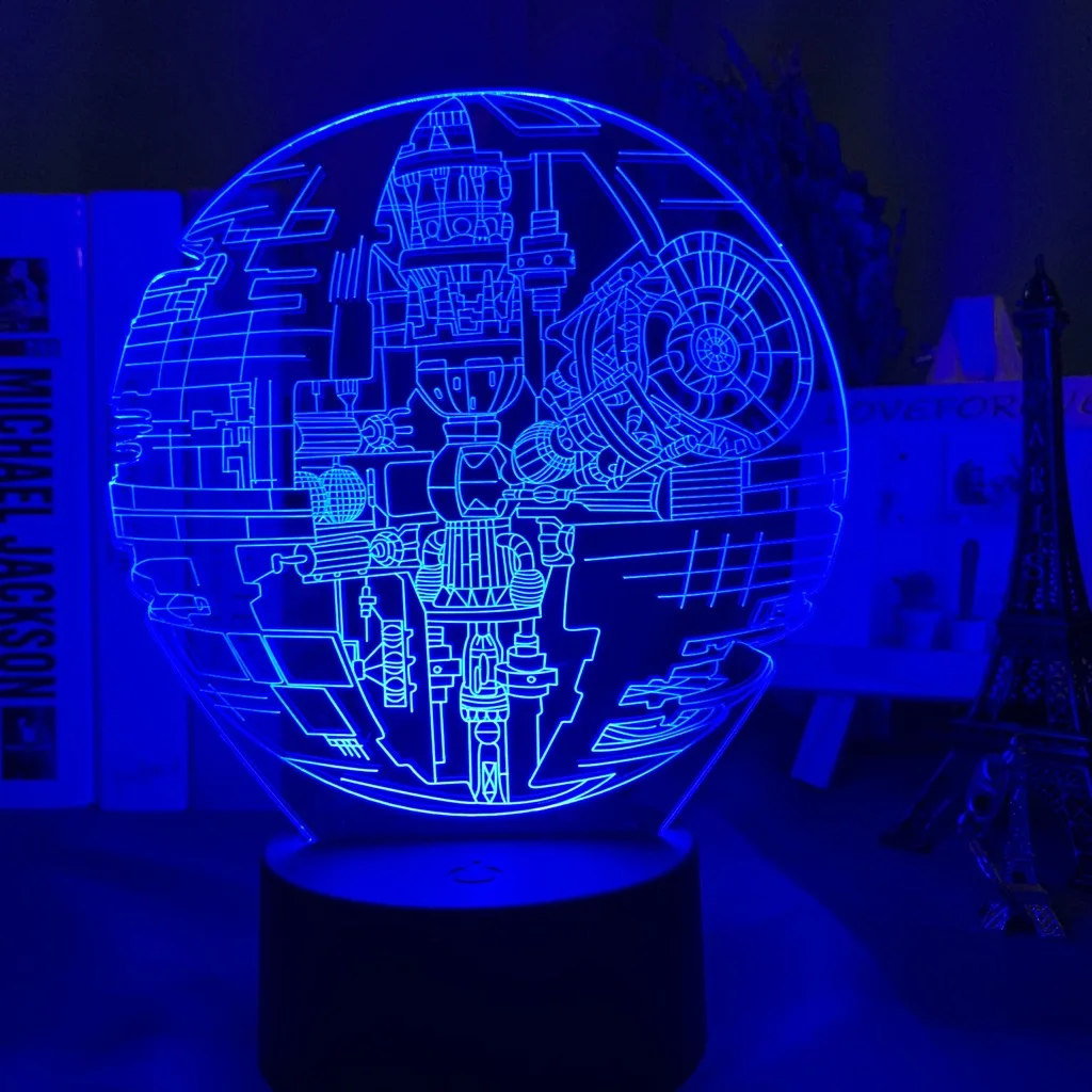 3d лампа голограмма Звездные войны Звездный ночной Светильник для офиса Декор классный подарок на день рождения для маленьких детей Для мальчиков светодиодный ночной Светильник