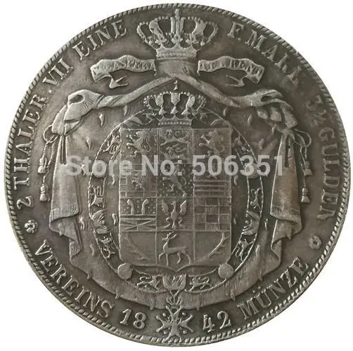 Немецкая монета 1842-1854 различная Дата 10 копия монет