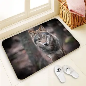 

Fashion Classic Custom WOLF Doormat Home Decor 100% Polyester Pattern Door mat Floor Mat foot pad SQ00722-@H0721