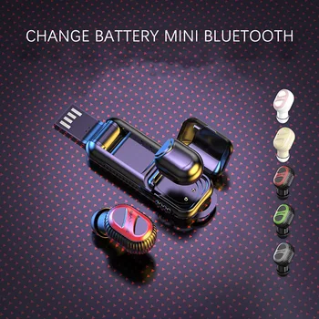 

Mini Bluetooth 5.0 Wireless Earphone Blutooth Earpieces Handsfree Earbuds Sport Headsets With Keychain Case For Smart Phone