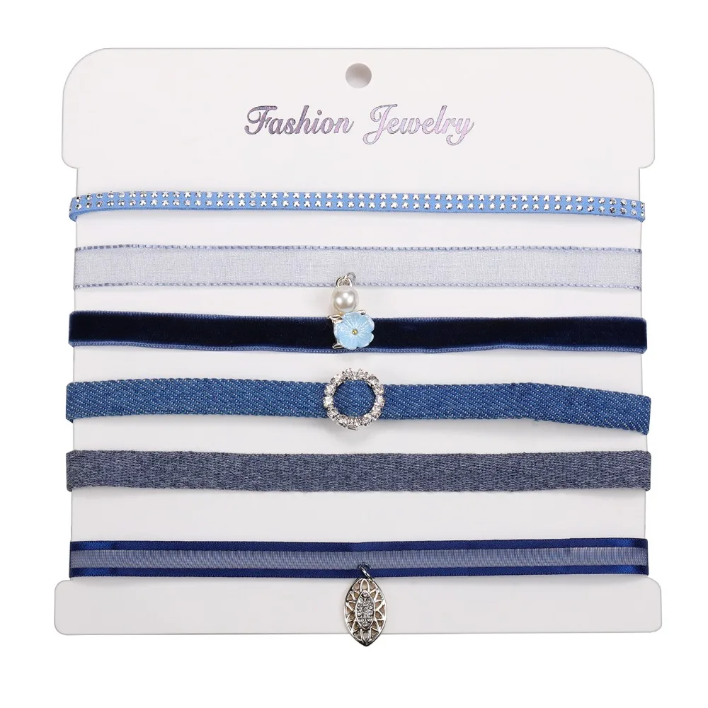 Flower Choker Necklaces Set (5)