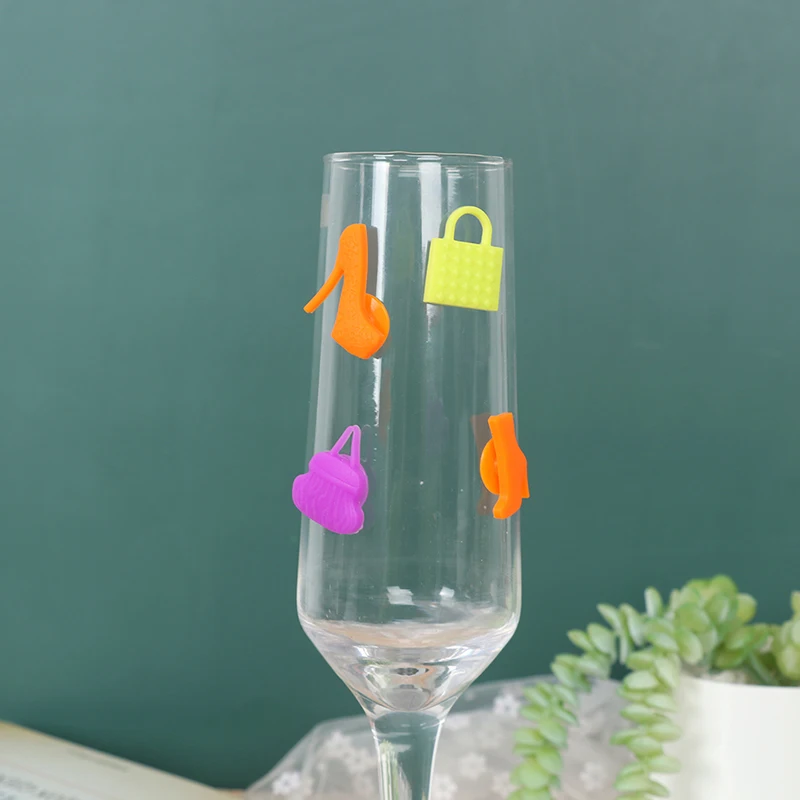 12pcs Wine Glass Marker Wine Charms Glasses Identifier Marker Cups Glasses  Markers Silicone Glass Flower Shape Glasses Tag - AliExpress