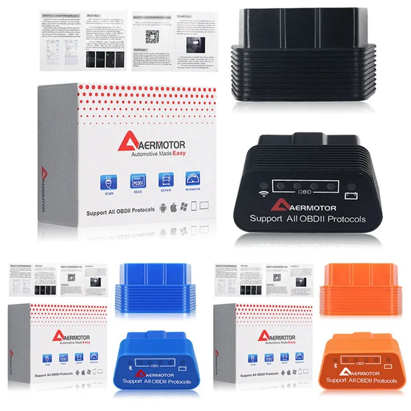 Wi-Fi V1.5 Bluetooth 4,0 ELM 327 1,5 OBD2 диагностический сканер Android IOS Windows работает адаптер