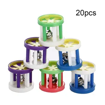 

20 Pcs Interactive Cat Windmill Rolling Bell Ball with Sound Scratcher Funny Kit