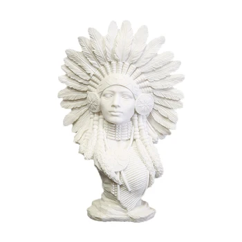 

1PC Home Decor Decoration Maison Home Decoration Sandstone Statue Resin Indian Sculpture Figurine Desktop Ornament Home Decor