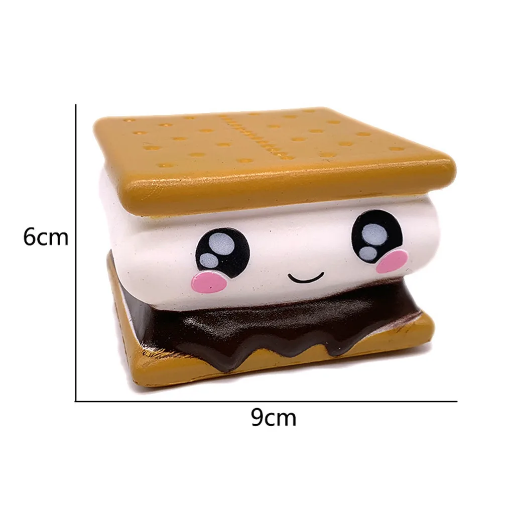 Мягкое антистрессовое Мини Kawaii Мягкое Печенье-сэндвич смешная медленно поднимающаяся игрушка для снятия стресса сжимаемые игрушки для детей Brinquedos
