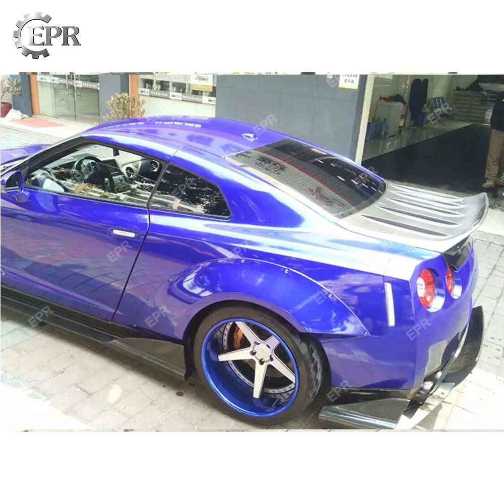 Стекло волокно вспышки колеса арки для Nissan GTR R35 TP стиль переднее и заднее крыло комплект 4 шт