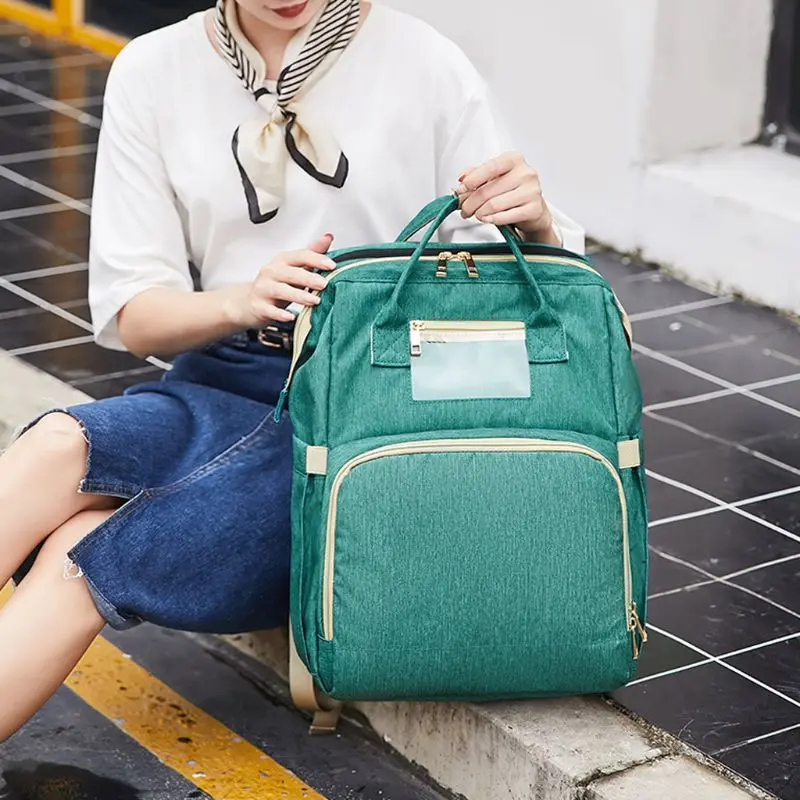 

2 in 1 Diaper Bag Backpack Multifunction Travel Back Pack Maternity Baby Nappy Changing Bags Large Capacity Waterproof