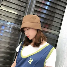 Корейский Досуг Tide Hat леди японский чистый цвет Плавательная шапочка складной лето, защита от солнца Рыбацкая шляпа