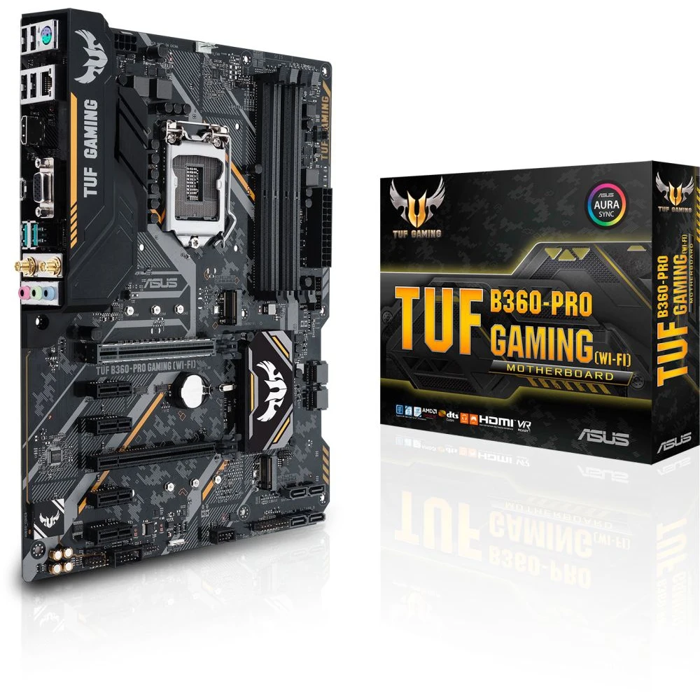 Motherboard Asus TUF B360-PRO GAMING(WI-FI) Soc-1151v2 Intel B360 4xDDR4 ATX AC'97 8ch(7.1) G