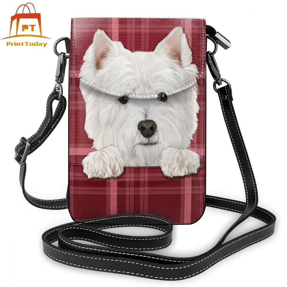 Westie Shoulder Bag Westie Leather Bag Street Crossbody Women Bags