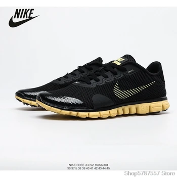

Nike Free 3.0 V2 Sports Running Shoes Original Men's Breathable Mesh Size 40-45 Air Max Men Hard Court Low Lace-up Rubber 10km