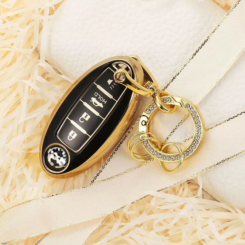 Nuovo TPU Car Key Case Cover Shell Fob per Nissan Qashqai X-Trail T31 T32 Juke J10 J11 Tiida Altima Pathfinder calci per Infiniti - H3f6180da77a74f508f9e1a1edaa67011D