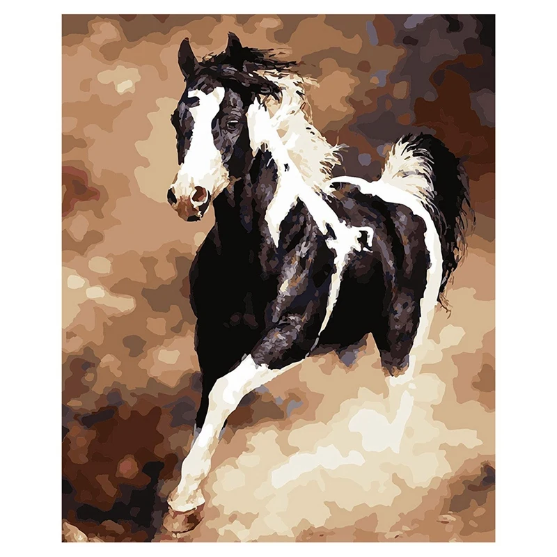 

DIY Oil Painting for Adults Kids Paint By Number Kit Digital Oil Painting Horse 16X20 Inches
