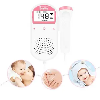 

Doppler Fetal Heart rate Monitor Home Pregnancy Baby Fetal Sound Heart Rate Detector LCD Display No Radiation