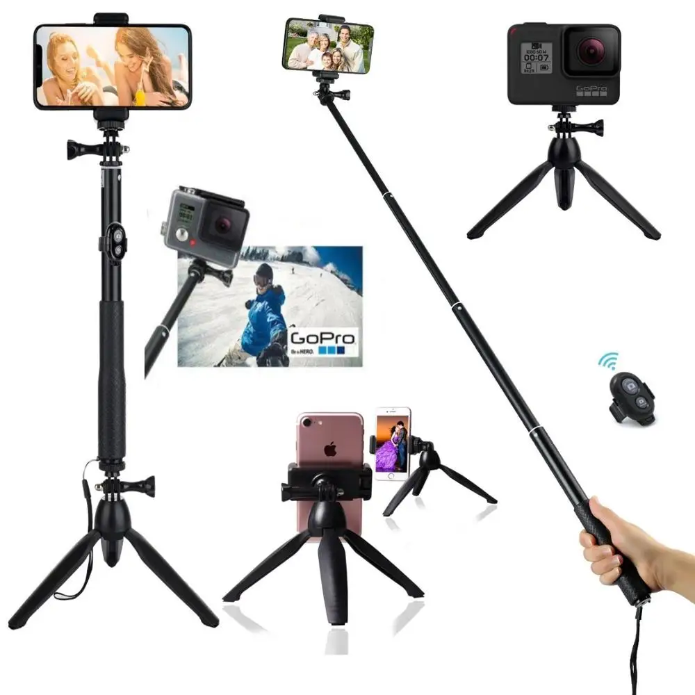 

Bluetooth Selfie Stick Tripod Mini Extendable 3 in 1 Aluminum Selfie Stick with Wireless Remote and Tripod for 11/11 Pro/XS Max